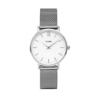 CLUSE Minuit Silver Mesh Watch