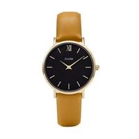 CLUSE Minuit Black & Mustard Watch