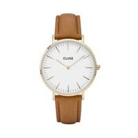 cluse la bohme gold caramel watch