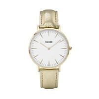 cluse la bohme gold metallic watch