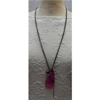 Claires plastic purple pendant/ chain necklace Claires - Size: Large - Purple - Pendant