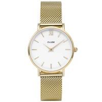 Cluse Minuit Gold Plated Mesh Bracelet Watch CL30010