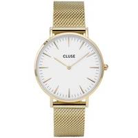 cluse la boheme gold plated mesh bracelet watch cl18109