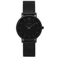 cluse minuit full black mesh bracelet watch cl30011