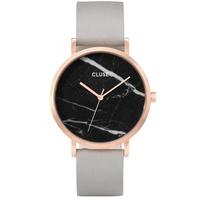 Cluse La Roche Rose Gold Plated Grey Strap Watch CL40006