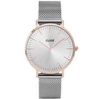 cluse la boheme two tone mesh bracelet watch cl18116