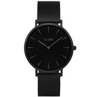 cluse la boheme full black mesh bracelet watch cl18111