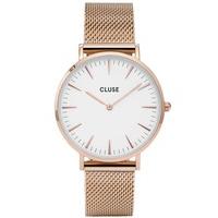 Cluse La Boheme Rose Gold Plated Mesh Bracelet Watch CL18112