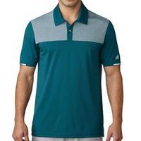 Climachill Heather Block Competition Polo Shirt - Rich Green Mens Small Rich Green