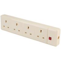 click es003 4 gang 13a trailing socket with neon