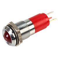 CML-IT 19210253 10mm 12V Red LED Prominent Brass