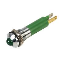 CML-IT 19040251 12V Green 5mm LED Indicator Prominent Chrome