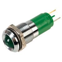 CML-IT 19210351 10mm 24V Green LED Prominent Brass