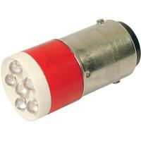 CML 18640350C LED Lamp BA15d Red 24V AC/DC 1260 mcd