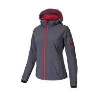 CMP Women Softshell Jacket Zip Hood (3A05396) Grey-Campari