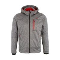 CMP Men Softshell Jacket Zip Hood (3A01787) Nero Mel.-Ferrari