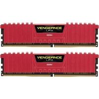 Corsair CMK8GX4M2A2400C16R Vengeance LPX 8 GB (2 x 4 GB) DDR4 2400 Mhz C16 XMP 2.0 High Performance Desktop Memory Red