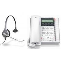 Converse 2300 White with Plantronics H351 headset