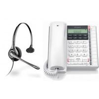 Converse 2300 White with Plantronics H351N headset