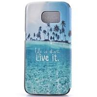 Coconut Island Painted PU Phone Case for Galaxy S7/S7edge/S7 Plus