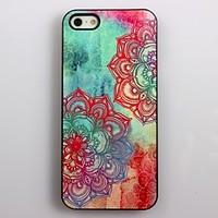 Colorful Beautiful Flower Pattern Aluminum Hard Case for iPhone 4/4S