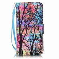 Color Tree Painting PU Phone Case for apple iTouch 5 6