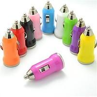 Colorful USB Car Charger for iPhone and Others (5V, 1A)