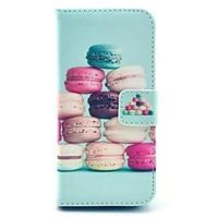 COCO FUN Colorful Macarons Pattern PU Leather Full Body Case with Film and USB Cable and Stylus for iPhone 5C