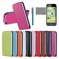 coco fun ultra solid genuine flip leather case with film and usb cable ...