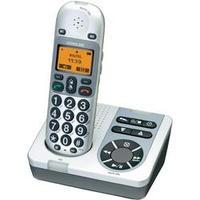 Cordless Big Button Amplicomms BigTel 280 Answerphone Backlit Silver, Black