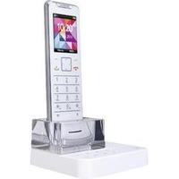 Cordless analogue Motorola IT.6.1T weiss Designer phone, ultra slim, Answerphone, Blutooth White, Silver, Transparent