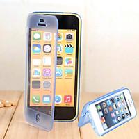 Cool Free Touch Thin TPU Transparent flip Phone Shell for iPhone5C (Assorted Colors)