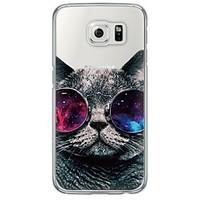 cool cat pattern soft ultra thin tpu back cover for samsung galaxys7 e ...