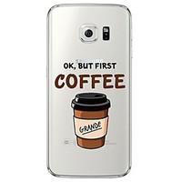 Coffee Life Pattern Soft Ultra-thin TPU Back Cover For Samsung GalaxyS7 edge/S7/S6 edge/S6 edge plus/S6/S5/S4