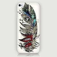 Colourful Feathers Pattern Back Case for iPhone5/5S