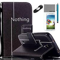 COCO FUN Leisure Pattern PU Leather Case V8 USB Cable Flim Stylus and Stand for Samsung Galaxy S4/S4 MINI/S5/S5 MINI
