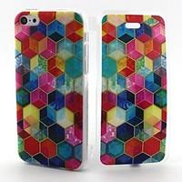 colorful box pattern tpu full body case with for iphone 5c