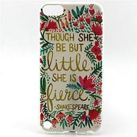 Cool Words Flower Painting Pattern TPU Soft Case for iPod Touch 5