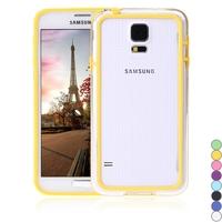 Colorful TPU+PC Bumper Frame Case Cover for Samsung Galaxy S5 i9600 Yellow