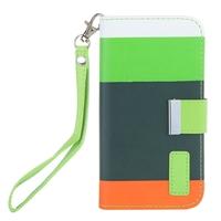 colorful leather wallet case flip leather stand cover with card holder ...