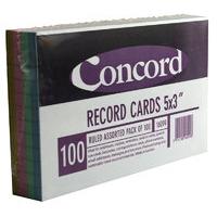 concord recd crd 5x3 ast pk100 16099160