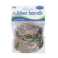 County Rubber Bands Coloured 50gm