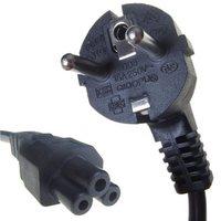 connekt gear black european schuko plug top to iec c5 cloverleaf kettl ...