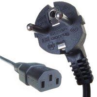 Connekt Gear Black European Schuko Plug Top to IEC Female C13 Kettle TV Power Cord Cable