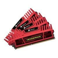 Corsair Vengeance DDR3 1866MHz 16GB 4x240 Dimm Unbuffered 9-10-9-27 Vengeance Red Heatspreader Supports Core i7 XMP 1.3 1.5V