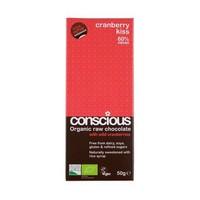 conscious chocolate cranberry kiss 50g