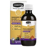 Comvita Manuka Honey & Blackcurrant Elixir 200ml - 200 ml, Black