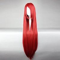 Cosplay Wigs Fairy Tail Elza Scarlet Red Long Anime Cosplay Wigs 100 CM Heat Resistant Fiber Female