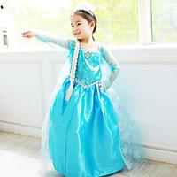 Cosplay Costumes Princess Fairytale Movie Cosplay Blue Dress Halloween Christmas New Year Kid Chiffon