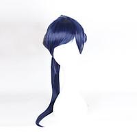 Cosplay Wigs Overwatch Cosplay Ink Blue Ponytails Anime Cosplay Wigs 60 CM Heat Resistant Fiber